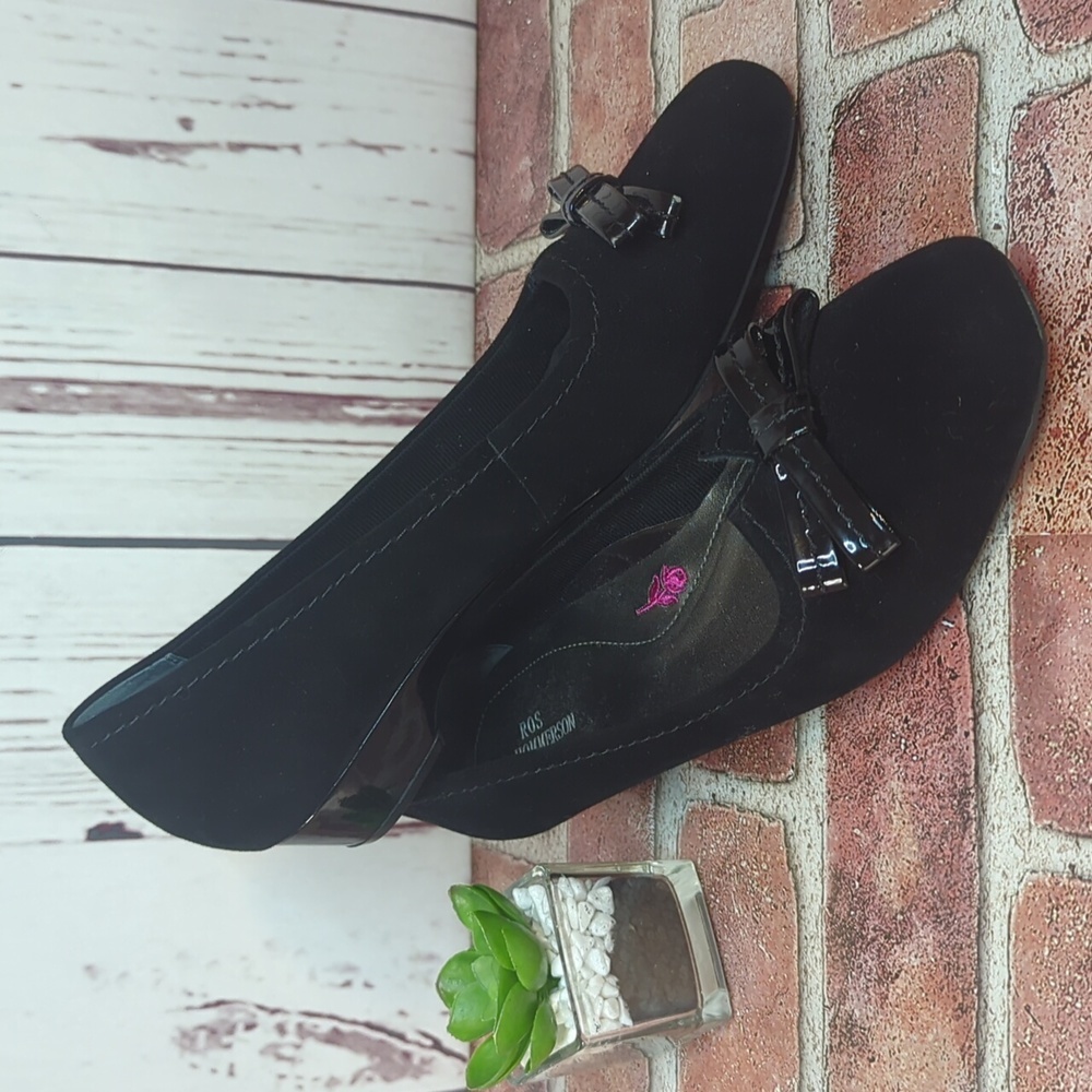 The Tulane Black Suede Super Slim Size 8.5 Narrow Foot by Ros Hommerson